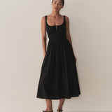 DÔEN - QUILLA DRESS -- BLACK