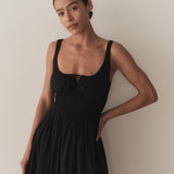 DÔEN - QUILLA DRESS -- BLACK