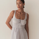 DÔEN - QUILLA DRESS -- MARJORIE GINGHAM