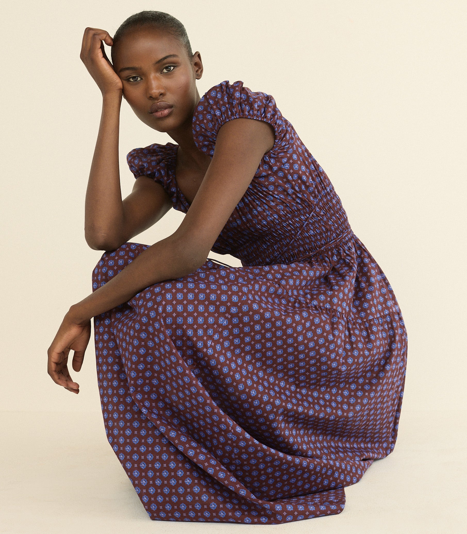 DOEN - QUINELLE DRESS - - MENORCA FOULARD