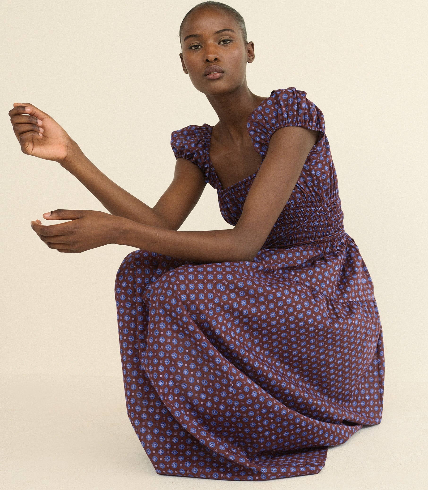 DOEN - QUINELLE DRESS - - MENORCA FOULARD