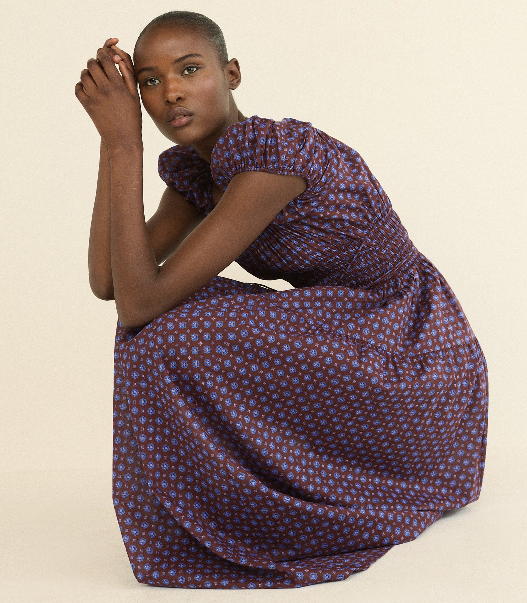 DOEN - QUINELLE DRESS - - MENORCA FOULARD