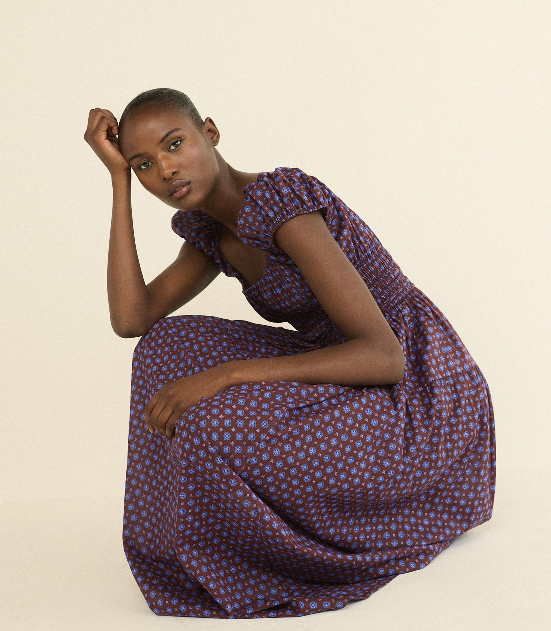 DOEN - QUINELLE DRESS - - MENORCA FOULARD