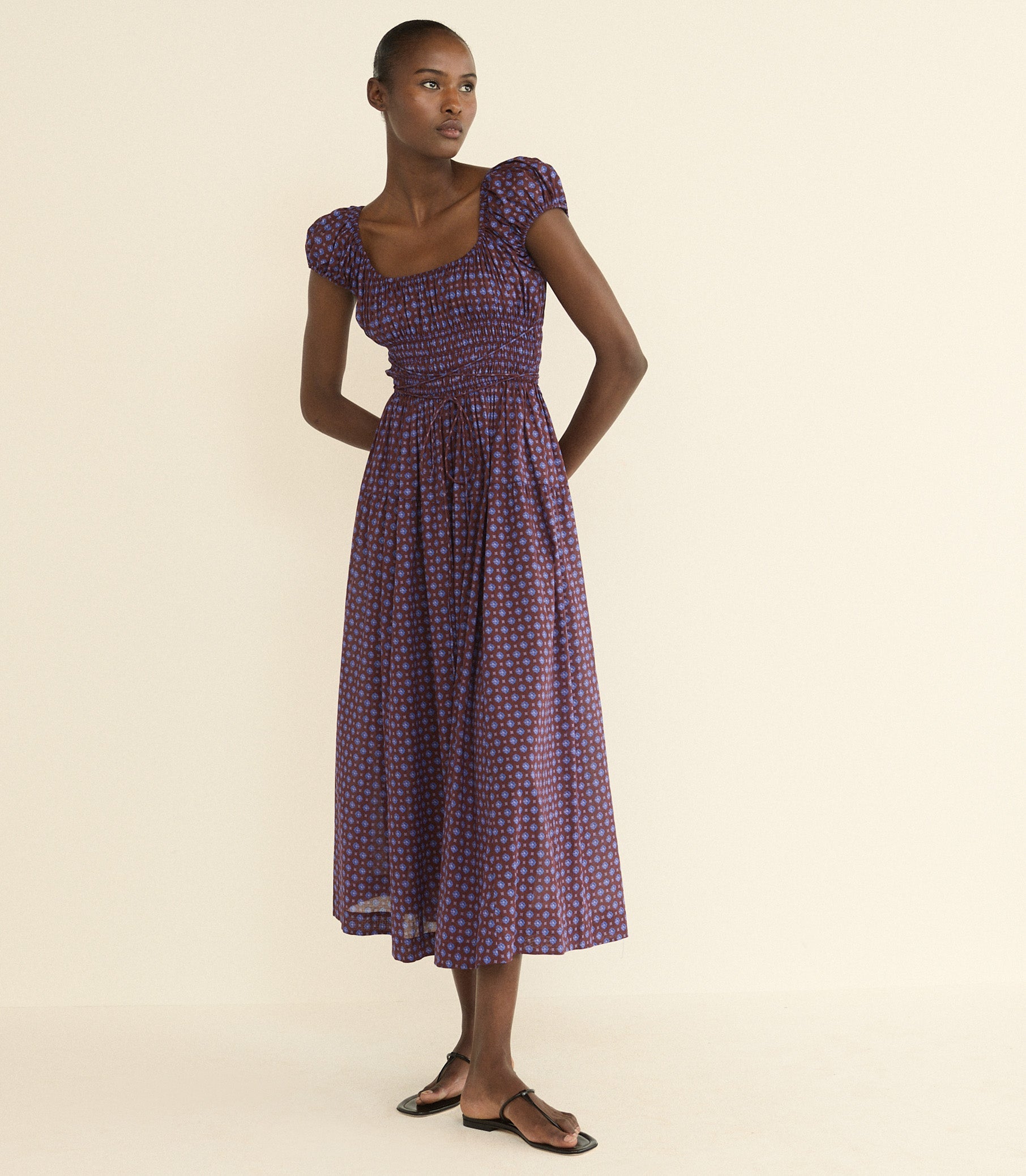DOEN - QUINELLE DRESS - - MENORCA FOULARD