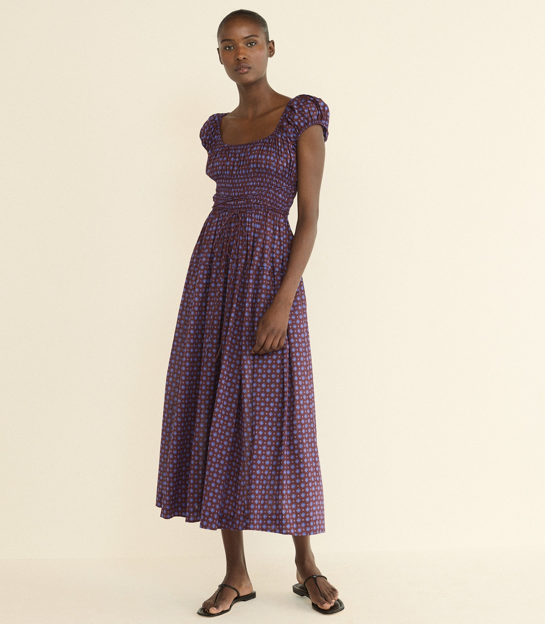 DOEN - QUINELLE DRESS - - MENORCA FOULARD