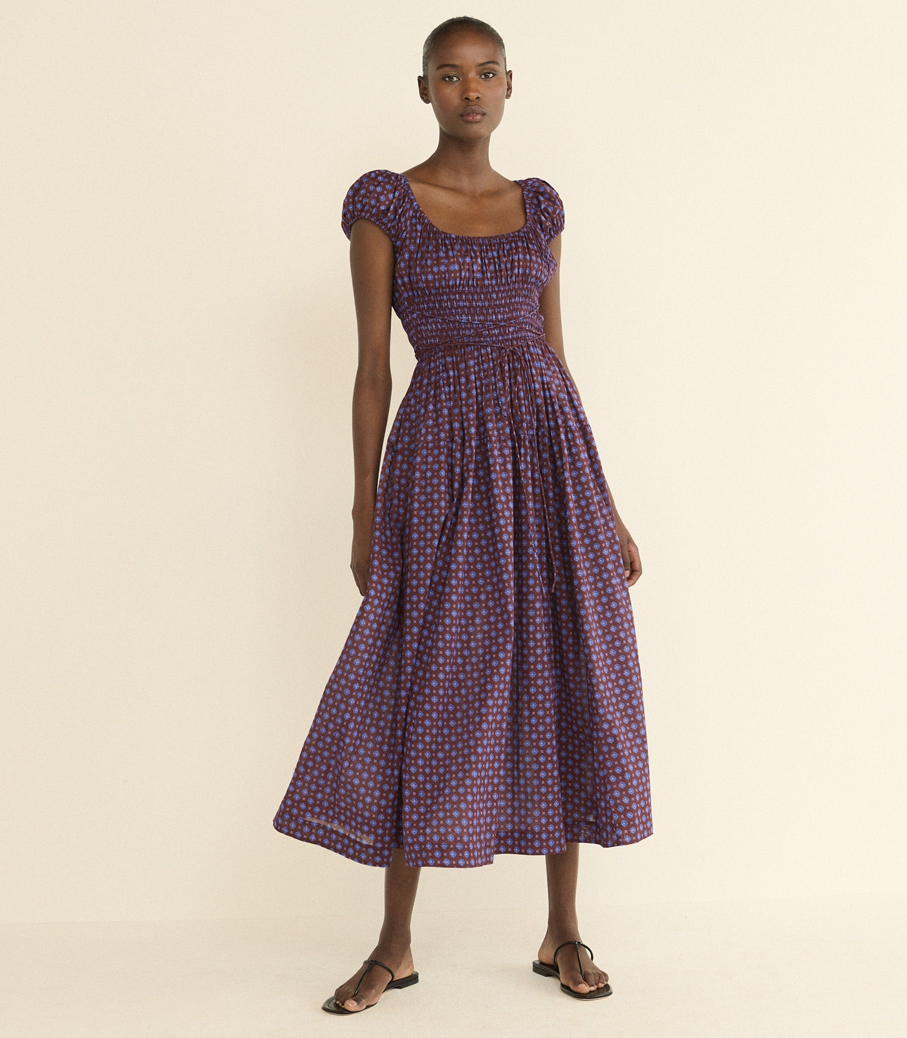 DOEN - QUINELLE DRESS - - MENORCA FOULARD