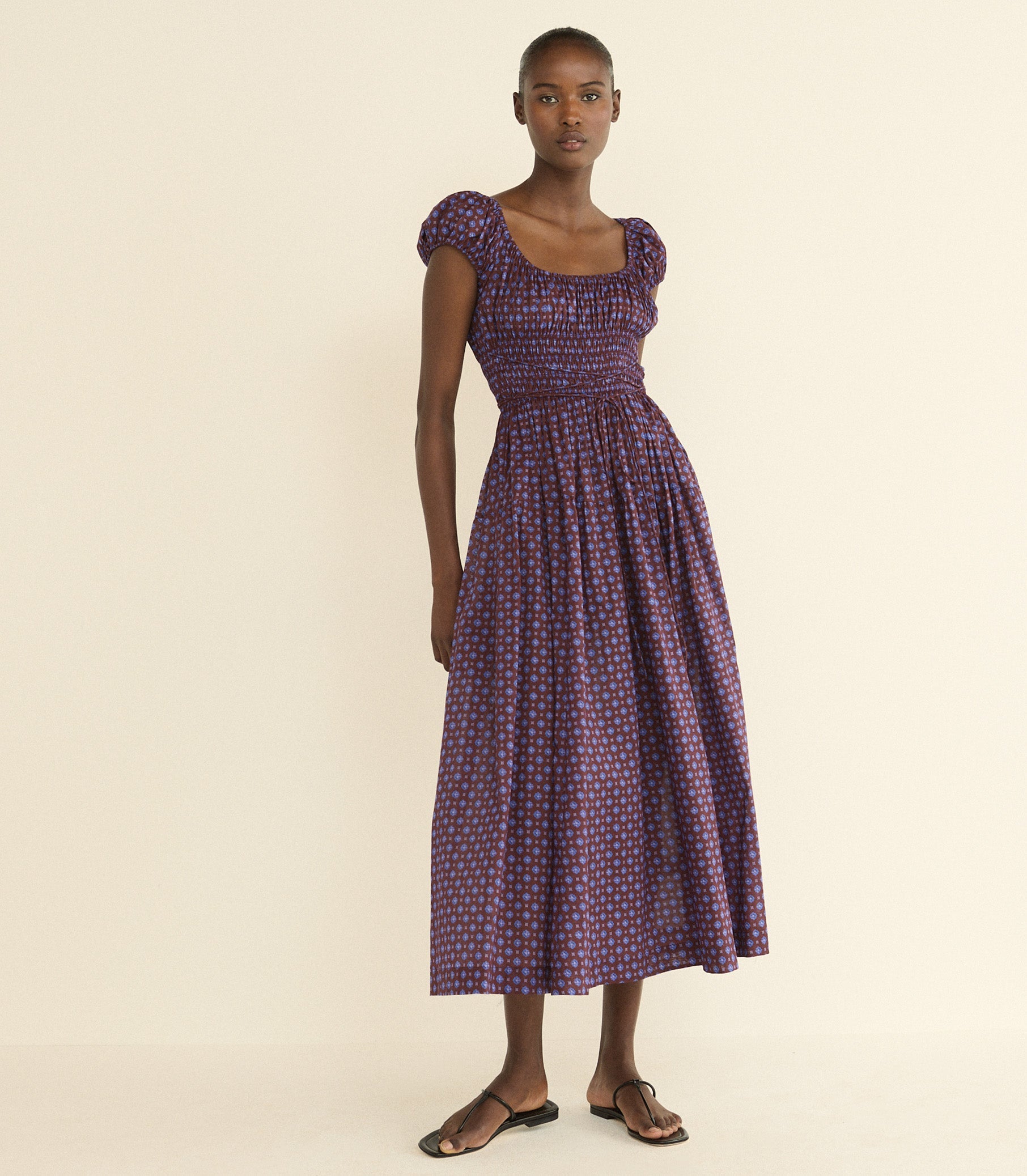 DOEN - QUINELLE DRESS - - MENORCA FOULARD