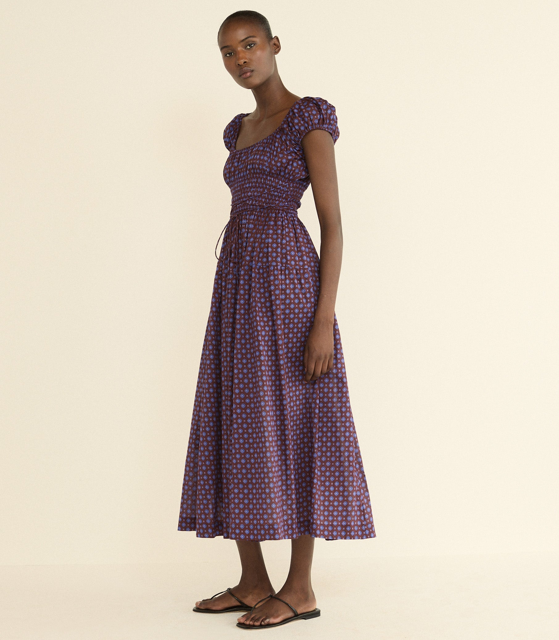 DOEN - QUINELLE DRESS - - MENORCA FOULARD