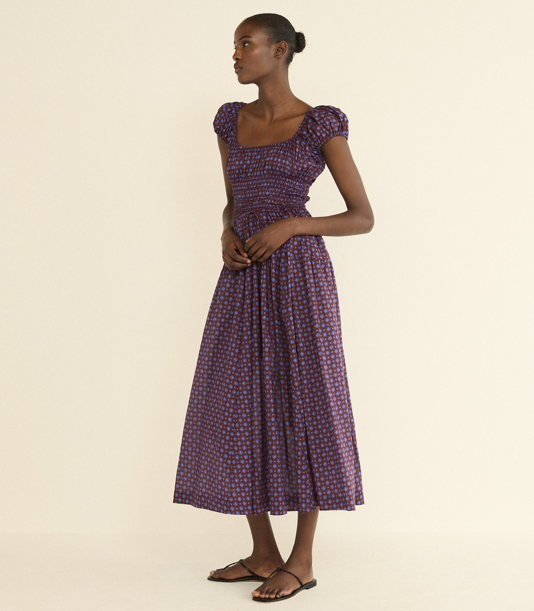 DOEN - QUINELLE DRESS - - MENORCA FOULARD