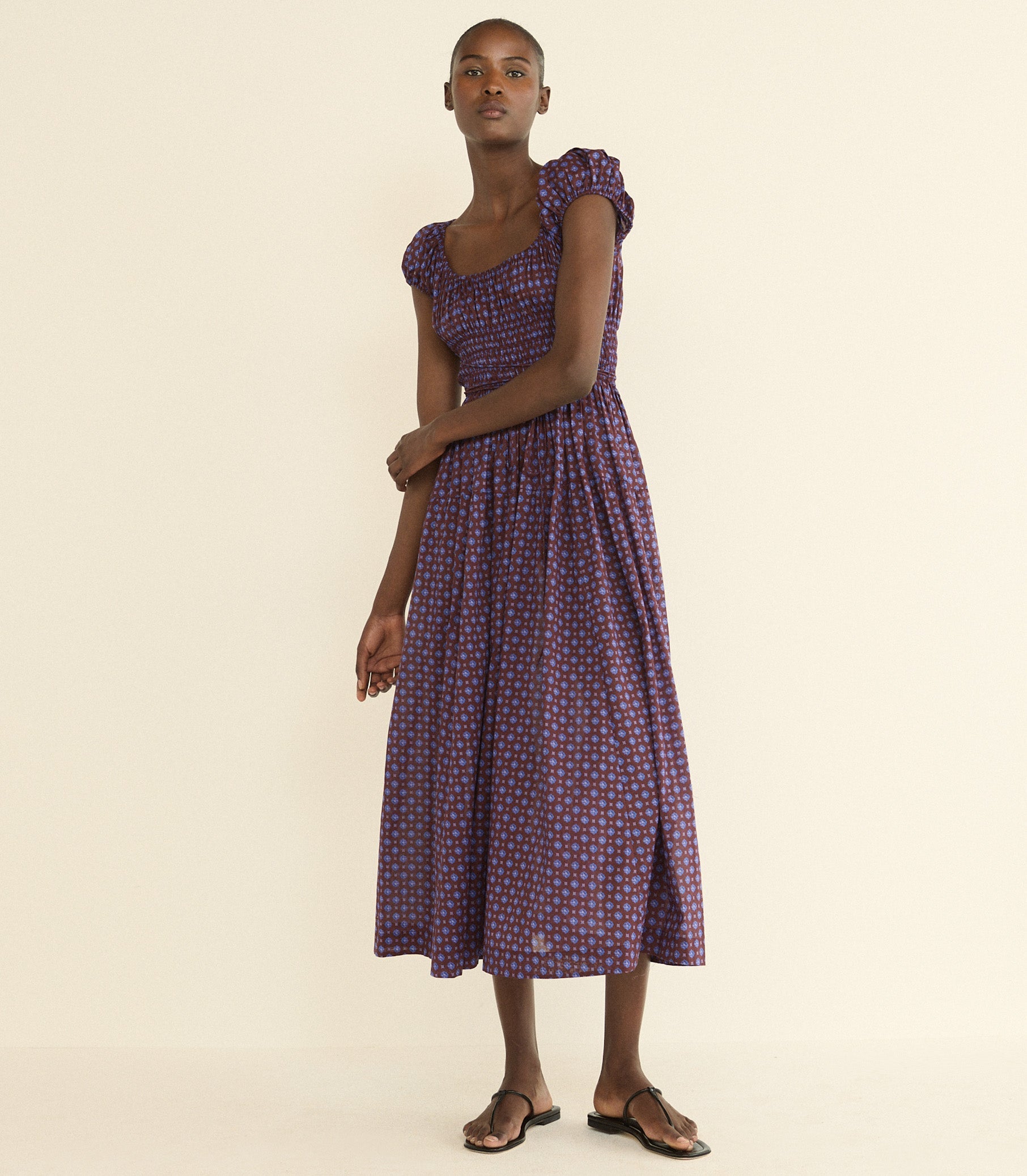 DOEN - QUINELLE DRESS - - MENORCA FOULARD