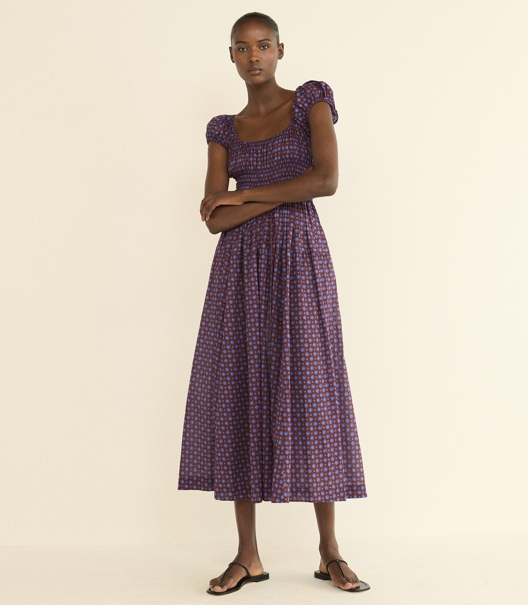 DOEN - QUINELLE DRESS - - MENORCA FOULARD