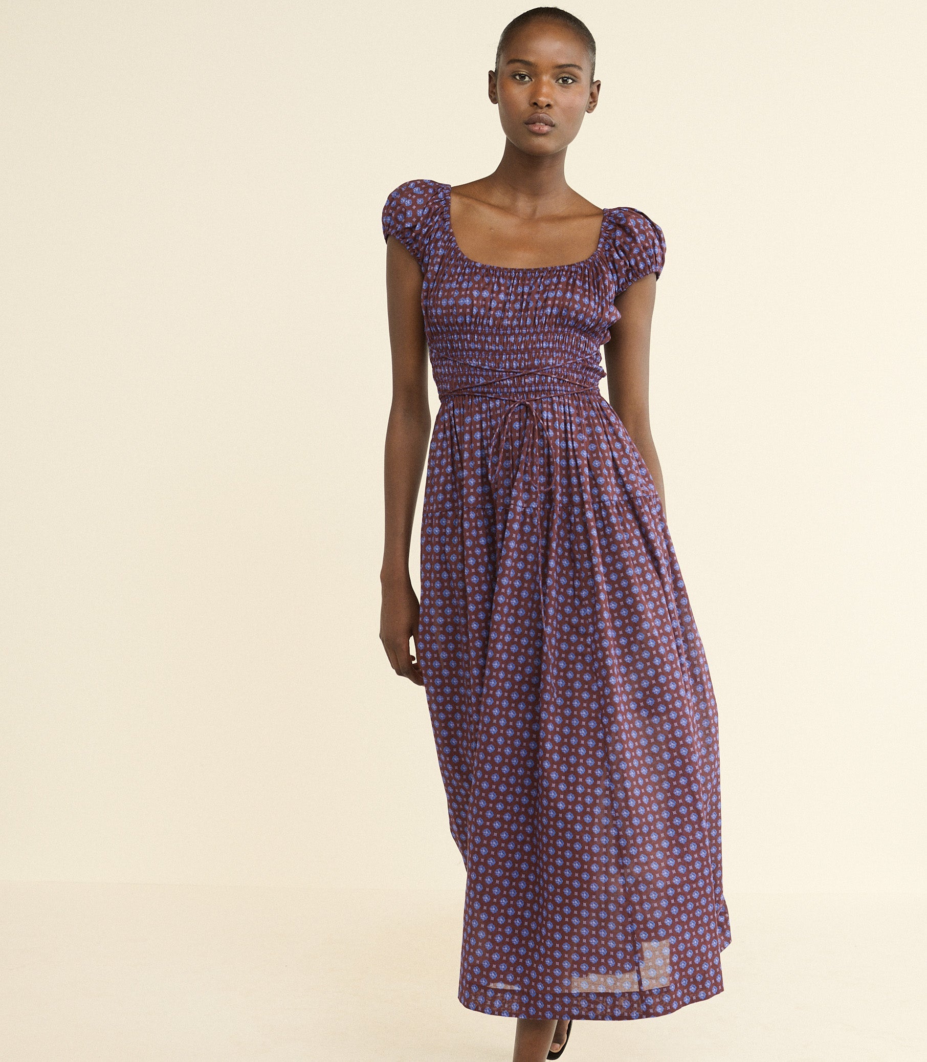 DOEN - QUINELLE DRESS - - MENORCA FOULARD