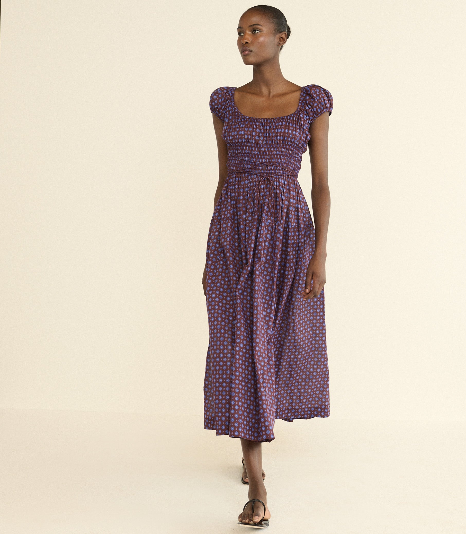 DOEN - QUINELLE DRESS - - MENORCA FOULARD