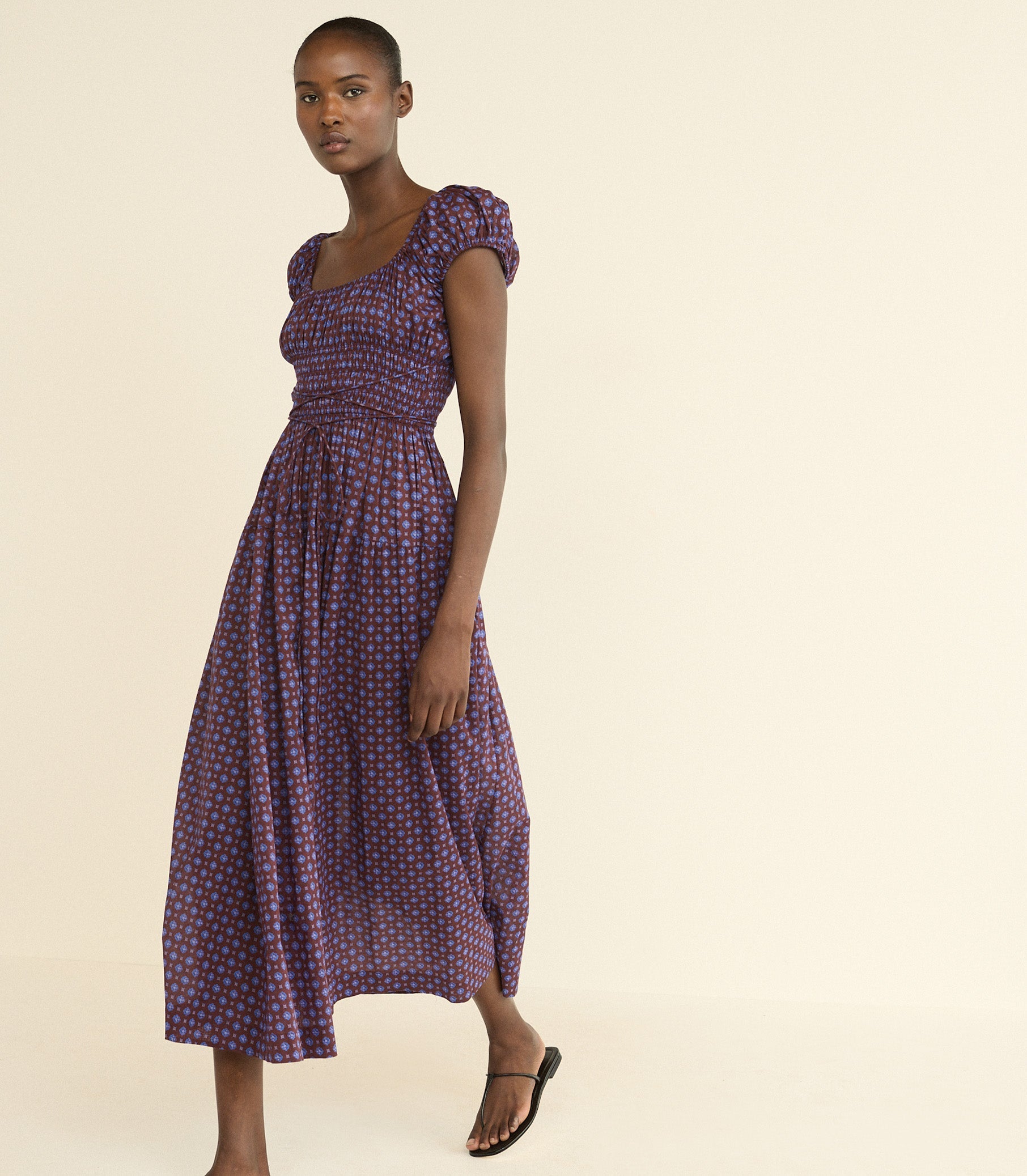 DOEN - QUINELLE DRESS - - MENORCA FOULARD