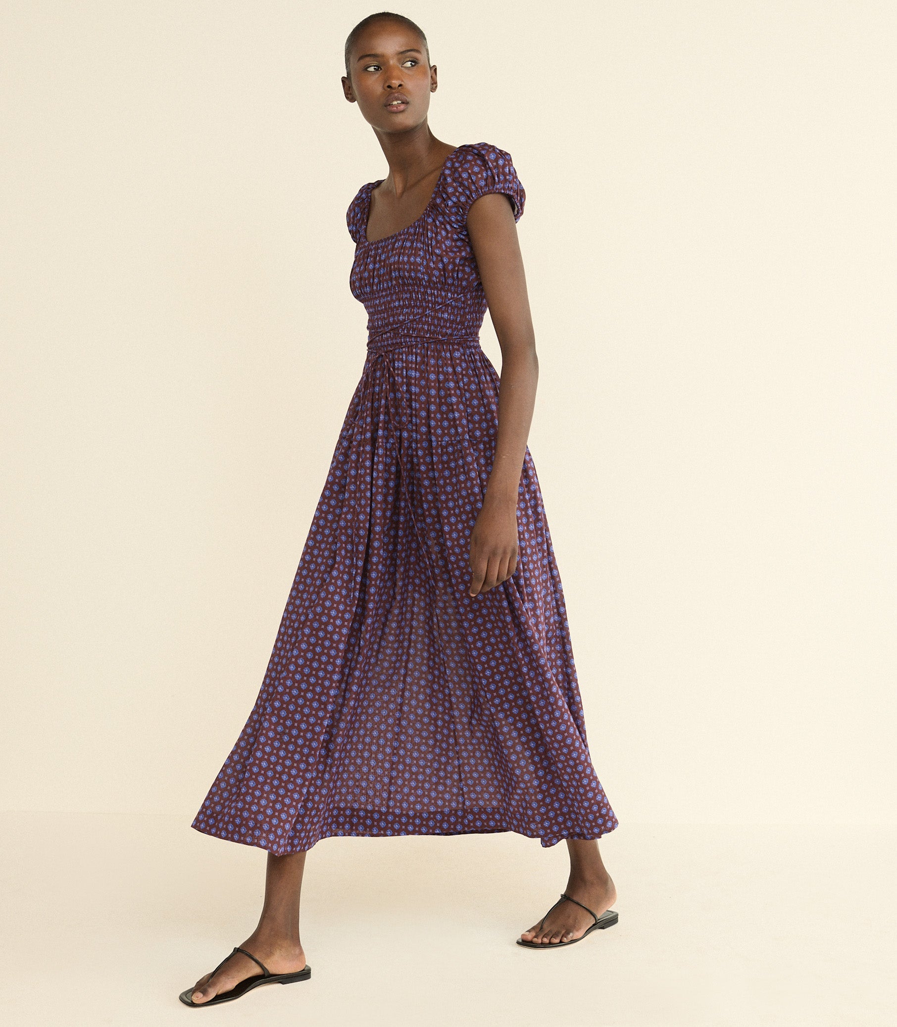 DOEN - QUINELLE DRESS - - MENORCA FOULARD