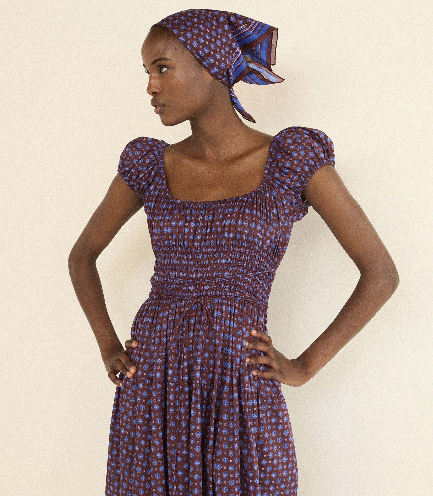 DOEN - QUINELLE DRESS - - MENORCA FOULARD