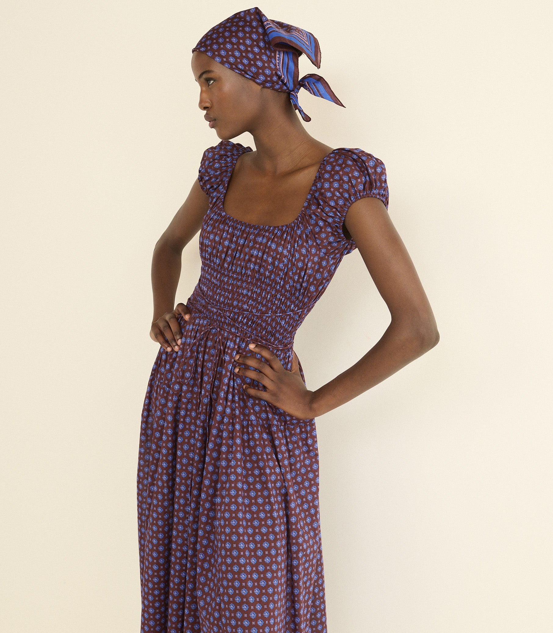 DOEN - QUINELLE DRESS - - MENORCA FOULARD