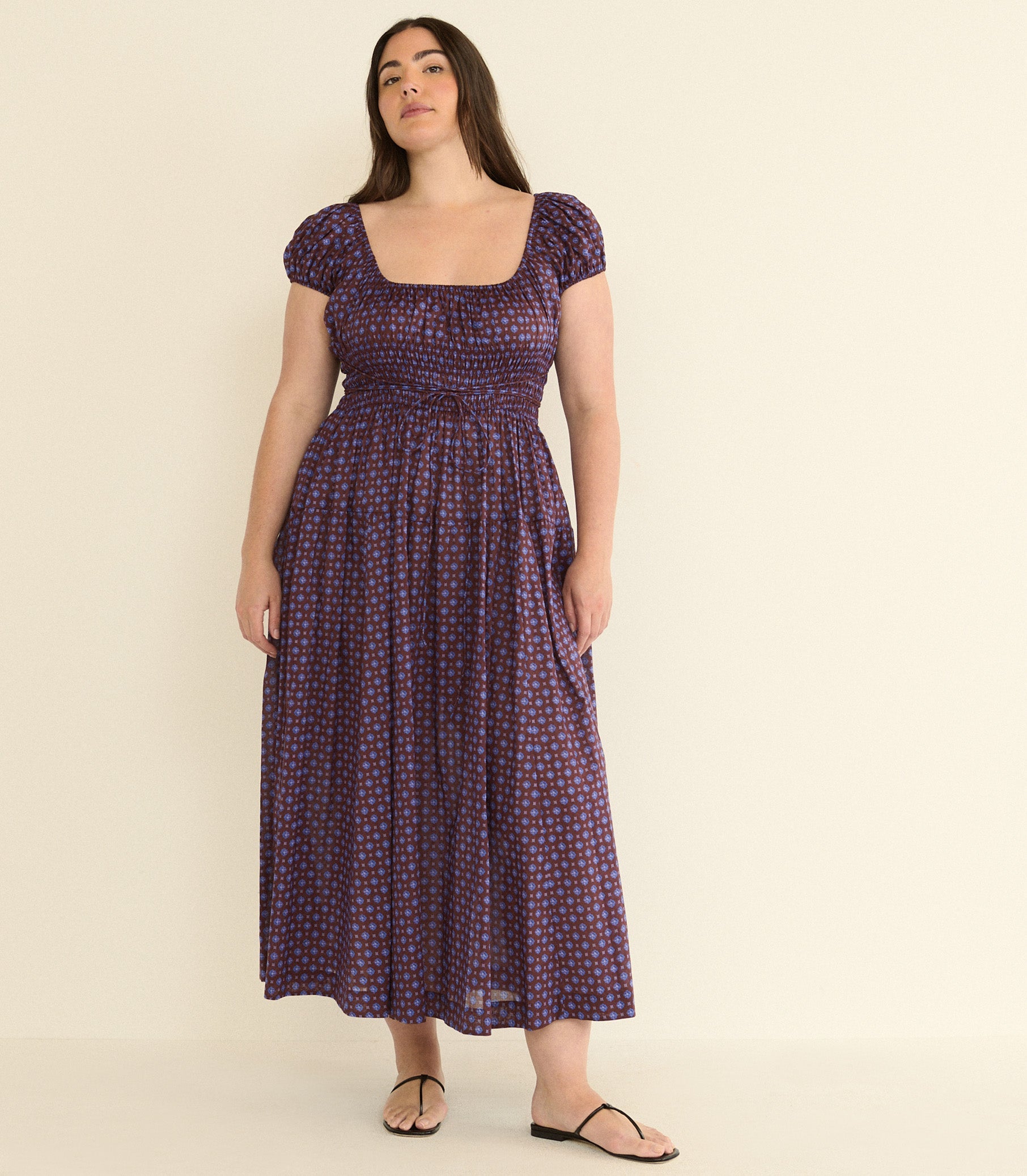 DOEN - QUINELLE DRESS - - MENORCA FOULARD