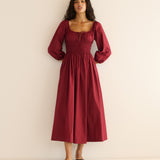 DÔEN - QUINTESSA DRESS -- DEEP CRIMSON