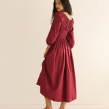 DÔEN - QUINTESSA DRESS -- DEEP CRIMSON