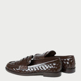 Loeffler Randall - Rachel Espresso Woven Leather Loafer
