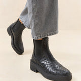 Loeffler Randall - Raquel Black Woven Chelsea Boot