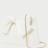Loeffler Randall - Rayne White Pleated Bow Clutch