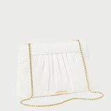 Loeffler Randall - Rayne White Pleated Bow Clutch