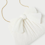 Loeffler Randall - Rayne White Pleated Bow Clutch
