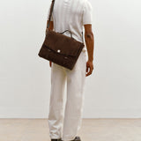 Métier - Rider Briefcase Suede Chocolate