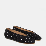 Le Monde Beryl - Regency Slipper / Black Suede Crystal