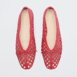 Le Monde Beryl - Regency Slipper / Crimson Woven Leather