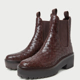 Loeffler Randall - Reggie Espresso Woven Chelsea Boot