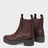 Loeffler Randall - Reggie Espresso Woven Chelsea Boot