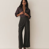 DÔEN - LAWRENCE PANT -- BLACK HERRINGBONE