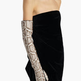 Khaite - Remo Long Gloves in Natural Python