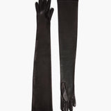 Khaite - Remo Long Gloves in Black Leather