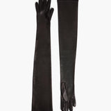 Khaite - Remo Long Gloves in Black Leather