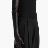 Khaite - Remo Long Gloves in Black Leather