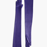 Khaite - Remo Long Gloves in Purple Leather