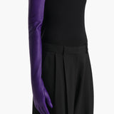 Khaite - Remo Long Gloves in Purple Leather