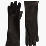 Khaite - Remo Mid-Length Gloves in Black Leather