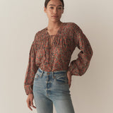 DÔEN - RENELLE TOP -- L'ORANGE SOLEIL FLEURIT