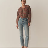 DÔEN - RENELLE TOP -- L'ORANGE SOLEIL FLEURIT