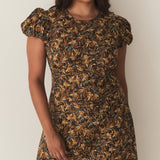 DÔEN - RHODIA DRESS -- NOIR NARCISSUS FLORAL