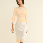 DOEN - RIANA TEE - - LIGHT PEACH SORBET