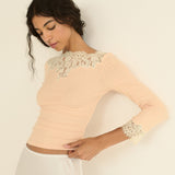 DOEN - RIANA TEE - - LIGHT PEACH SORBET