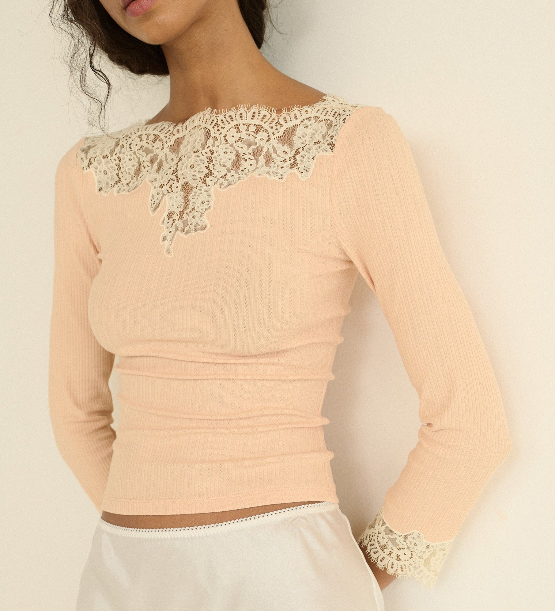 DOEN - RIANA TEE - - LIGHT PEACH SORBET