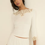 DOEN - RIANA TEE - - SALT