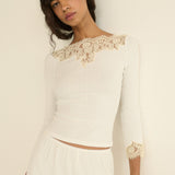 DOEN - RIANA TEE - - SALT